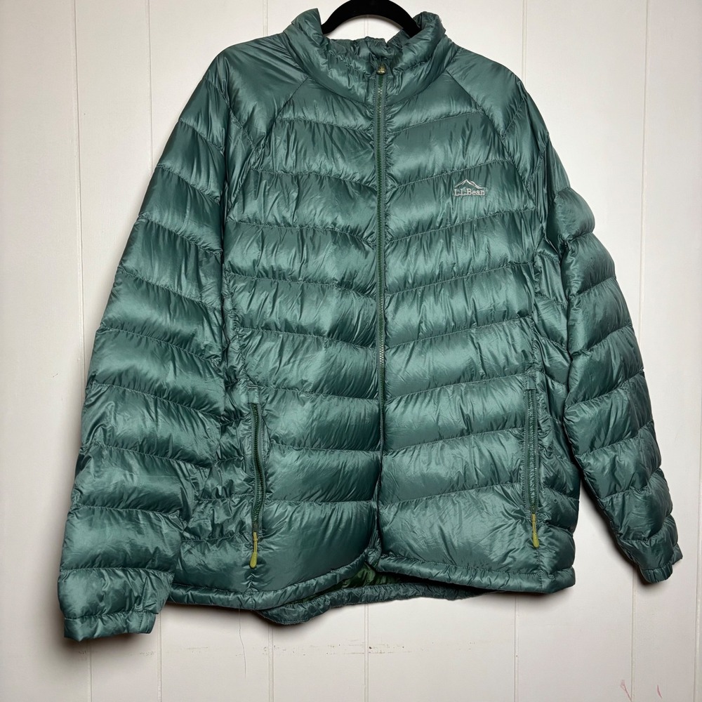 LL Bean Ultralight 850 Down Jacket Spruce Green Mens Plus 3X Reg Pertex Puffer